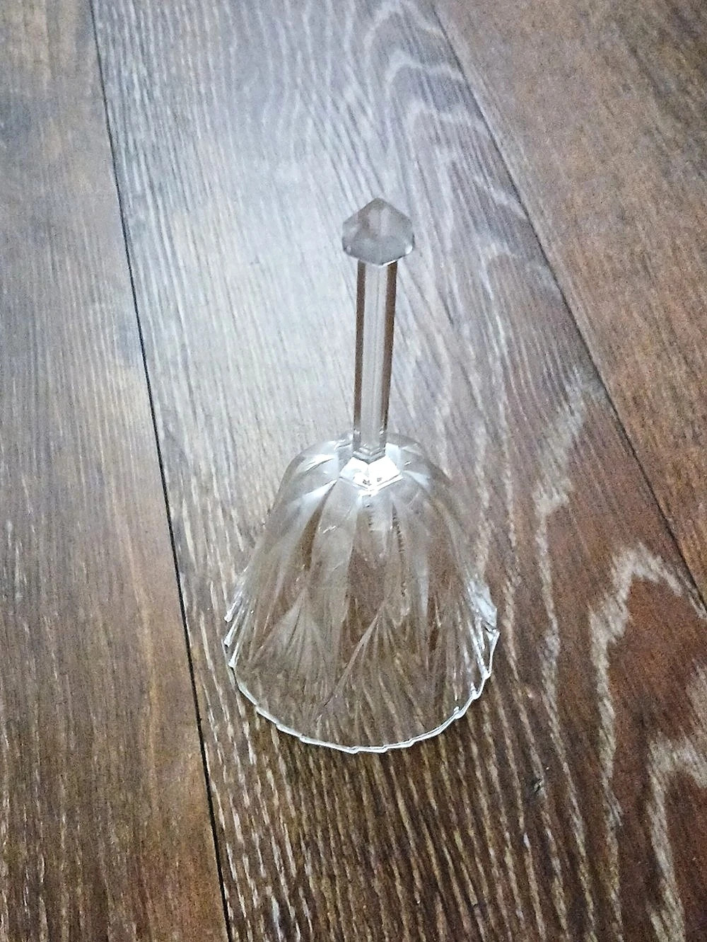 Vintage Clear Glass Dinner Bell